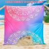 imageBeach Blanket Sandproof Extra Large Beach Mat Adults Waterproof Quick Drying Sand Free Mat Made by Premium Polyester with 4 Stakes ampamp 4 Corner Pockets for Outdoor Travel Camping HikingMandarins