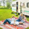 imageBeach Blanket Sandproof Extra Large Beach Mat Adults Waterproof Quick Drying Sand Free Mat Made by Premium Polyester with 4 Stakes ampamp 4 Corner Pockets for Outdoor Travel Camping HikingNation Style1