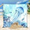 imageBeach Blanket Sandproof Extra Large Beach Mat Adults Waterproof Quick Drying Sand Free Mat Made by Premium Polyester with 4 Stakes ampamp 4 Corner Pockets for Outdoor Travel Camping HikingSm
