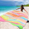 imageBeach Blanket Sandproof Extra Large Beach Mat Adults Waterproof Quick Drying Sand Free Mat Made by Premium Polyester with 4 Stakes ampamp 4 Corner Pockets for Outdoor Travel Camping HikingHbcs