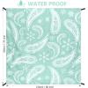 imageBeach Blanket Sandproof Extra Large Beach Mat Adults Waterproof Quick Drying Sand Free Mat Made by Premium Polyester with 4 Stakes ampamp 4 Corner Pockets for Outdoor Travel Camping HikingPaisleygreen