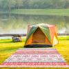 imageBeach Blanket Sandproof Extra Large Beach Mat Adults Waterproof Quick Drying Sand Free Mat Made by Premium Polyester with 4 Stakes ampamp 4 Corner Pockets for Outdoor Travel Camping HikingNation Style1