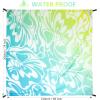 imageBeach Blanket Sandproof Extra Large Beach Mat Adults Waterproof Quick Drying Sand Free Mat Made by Premium Polyester with 4 Stakes ampamp 4 Corner Pockets for Outdoor Travel Camping HikingBbdhbluegreengradient