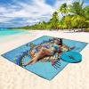 imageBeach Blanket Sandproof Extra Large Beach Mat Adults Waterproof Quick Drying Sand Free Mat Made by Premium Polyester with 4 Stakes ampamp 4 Corner Pockets for Outdoor Travel Camping HikingCshgmtl