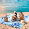 imageBeach Blanket Sandproof Extra Large Beach Mat Adults Waterproof Quick Drying Sand Free Mat Made by Premium Polyester with 4 Stakes ampamp 4 Corner Pockets for Outdoor Travel Camping HikingSm