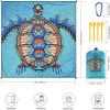 imageBeach Blanket Sandproof Extra Large Beach Mat Adults Waterproof Quick Drying Sand Free Mat Made by Premium Polyester with 4 Stakes ampamp 4 Corner Pockets for Outdoor Travel Camping HikingCshgmtl