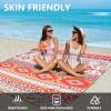 imageBeach Blanket Sandproof Extra Large Beach Mat Adults Waterproof Quick Drying Sand Free Mat Made by Premium Polyester with 4 Stakes ampamp 4 Corner Pockets for Outdoor Travel Camping HikingNation Style1