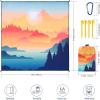 imageBeach Blanket Sandproof Extra Large Beach Mat Adults Waterproof Quick Drying Sand Free Mat Made by Premium Polyester with 4 Stakes ampamp 4 Corner Pockets for Outdoor Travel Camping HikingSj