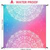 imageBeach Blanket Sandproof Extra Large Beach Mat Adults Waterproof Quick Drying Sand Free Mat Made by Premium Polyester with 4 Stakes ampamp 4 Corner Pockets for Outdoor Travel Camping HikingMandarins