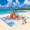imageBeach Blanket Sandproof Extra Large Beach Mat Adults Waterproof Quick Drying Sand Free Mat Made by Premium Polyester with 4 Stakes ampamp 4 Corner Pockets for Outdoor Travel Camping HikingSm