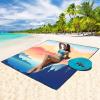 imageBeach Blanket Sandproof Extra Large Beach Mat Adults Waterproof Quick Drying Sand Free Mat Made by Premium Polyester with 4 Stakes ampamp 4 Corner Pockets for Outdoor Travel Camping HikingSj