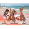 imageBeach Blanket Sandproof Extra Large Beach Mat Adults Waterproof Quick Drying Sand Free Mat Made by Premium Polyester with 4 Stakes ampamp 4 Corner Pockets for Outdoor Travel Camping HikingPink Flowers