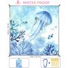 imageBeach Blanket Sandproof Extra Large Beach Mat Adults Waterproof Quick Drying Sand Free Mat Made by Premium Polyester with 4 Stakes ampamp 4 Corner Pockets for Outdoor Travel Camping HikingSm