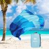 imageBeach Blanket Sandproof Extra Large Beach Mat Adults Waterproof Quick Drying Sand Free Mat Made by Premium Polyester with 4 Stakes ampamp 4 Corner Pockets for Outdoor Travel Camping Hiking3 Blue Striped
