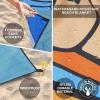 imageBeach Blanket Sandproof Extra Large Beach Mat Adults Waterproof Quick Drying Sand Free Mat Made by Premium Polyester with 4 Stakes ampamp 4 Corner Pockets for Outdoor Travel Camping HikingCshgmtl