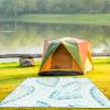 imageBeach Blanket Sandproof Extra Large Beach Mat Adults Waterproof Quick Drying Sand Free Mat Made by Premium Polyester with 4 Stakes ampamp 4 Corner Pockets for Outdoor Travel Camping HikingPaisleybluegreygreen