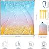 imageBeach Blanket Sandproof Extra Large Beach Mat Adults Waterproof Quick Drying Sand Free Mat Made by Premium Polyester with 4 Stakes ampamp 4 Corner Pockets for Outdoor Travel Camping HikingBbmtlgreenorange