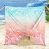 imageBeach Blanket Waterproof Sandproof Beach Mat 79quot X 83quot10x9for 28 Adults Quick Drying Outdoor Picnic Mat Beach Accessories for Travel Camping HikingWater Ripplespink Green White Gradient