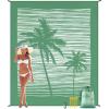 imageBeach Blanket Waterproof Sandproof Beach Mat 79quot X 83quot10x9for 28 Adults Quick Drying Outdoor Picnic Mat Beach Accessories for Travel Camping HikingCoconut Tree
