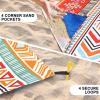 imageBeach Blanket Waterproof Sandproof Beach Mat 79quot X 83quot10x9for 28 Adults Quick Drying Outdoor Picnic Mat Beach Accessories for Travel Camping HikingBohemian Orange