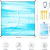 imageBeach Blanket Waterproof Sandproof Beach Mat 79quot X 83quot10x9for 28 Adults Quick Drying Outdoor Picnic Mat Beach Accessories for Travel Camping HikingBlue and White Splattered With Color
