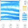 imageBeach Blanket Waterproof Sandproof Beach Mat 79quot X 83quot10x9for 28 Adults Quick Drying Outdoor Picnic Mat Beach Accessories for Travel Camping HikingBlue and White Stripes