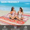 imageBeach Blanket Waterproof Sandproof Beach Mat 79quot X 83quot10x9for 28 Adults Quick Drying Outdoor Picnic Mat Beach Accessories for Travel Camping HikingBohemian Orange