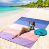 imageBeach Blanket Waterproof Sandproof Beach Mat 79quot X 83quot10x9for 28 Adults Quick Drying Outdoor Picnic Mat Beach Accessories for Travel Camping HikingPink and Blue