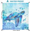 imageBeach Blanket Waterproof Sandproof Beach Mat 79quot X 83quot10x9for 28 Adults Quick Drying Outdoor Picnic Mat Beach Accessories for Travel Camping HikingBlueturtle