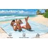 imageBeach Blanket Waterproof Sandproof Beach Mat 79quot X 83quot10x9for 28 Adults Quick Drying Outdoor Picnic Mat Beach Accessories for Travel Camping HikingRipple Light Blue