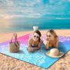 imageBeach Blanket Waterproof Sandproof Beach Mat 79quot X 83quot10x9for 28 Adults Quick Drying Outdoor Picnic Mat Beach Accessories for Travel Camping HikingBluepink