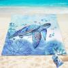 imageBeach Blanket Waterproof Sandproof Beach Mat 79quot X 83quot10x9for 28 Adults Quick Drying Outdoor Picnic Mat Beach Accessories for Travel Camping HikingBlueturtle
