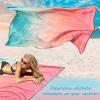 imageBeach Blanket Waterproof Sandproof Beach Mat 79quot X 83quot10x9for 28 Adults Quick Drying Outdoor Picnic Mat Beach Accessories for Travel Camping HikingGradient Pink Green