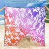 imageBeach Blanket Waterproof Sandproof Beach Mat 79quot X 83quot10x9for 28 Adults Quick Drying Outdoor Picnic Mat Beach Accessories for Travel Camping HikingBig Flowerorange and Purple Gradient