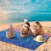 imageBeach Blanket Waterproof Sandproof Beach Mat 79quot X 83quot10x9for 28 Adults Quick Drying Outdoor Picnic Mat Beach Accessories for Travel Camping HikingTribepink Blue