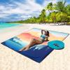 imageBeach Blanket Waterproof Sandproof Beach Mat 79quot X 83quot10x9for 28 Adults Quick Drying Outdoor Picnic Mat Beach Accessories for Travel Camping HikingMountain View