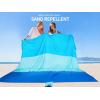 imageBeach Blanket Waterproof Sandproof Beach Mat 79quot X 83quot10x9for 28 Adults Quick Drying Outdoor Picnic Mat Beach Accessories for Travel Camping HikingBulestriped