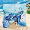 imageBeach Blanket Waterproof Sandproof Beach Mat 79quot X 83quot10x9for 28 Adults Quick Drying Outdoor Picnic Mat Beach Accessories for Travel Camping HikingBlueturtle