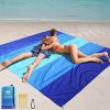 imageBeach Blanket Waterproof Sandproof Beach Mat 79quot X 83quot10x9for 28 Adults Quick Drying Outdoor Picnic Mat Beach Accessories for Travel Camping HikingBlue