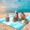 imageBeach Blanket Waterproof Sandproof Beach Mat 79quot X 83quot10x9for 28 Adults Quick Drying Outdoor Picnic Mat Beach Accessories for Travel Camping HikingBlue and White Splattered With Color