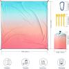 imageBeach Blanket Waterproof Sandproof Beach Mat 79quot X 83quot10x9for 28 Adults Quick Drying Outdoor Picnic Mat Beach Accessories for Travel Camping HikingGradient Pink Green