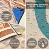 imageBeach Blanket Waterproof Sandproof Beach Mat 79quot X 83quot10x9for 28 Adults Quick Drying Outdoor Picnic Mat Beach Accessories for Travel Camping HikingBeige Sea Turtle  Geometric