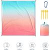 imageBeach Blanket Waterproof Sandproof Beach Mat 79quot X 83quot10x9for 28 Adults Quick Drying Outdoor Picnic Mat Beach Accessories for Travel Camping HikingGradient Pink Green