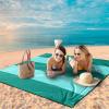 imageBeach Blanket Waterproof Sandproof Beach Mat 79quot X 83quot10x9for 28 Adults Quick Drying Outdoor Picnic Mat Beach Accessories for Travel Camping HikingLight and Dark Green