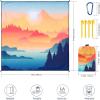 imageBeach Blanket Waterproof Sandproof Beach Mat 79quot X 83quot10x9for 28 Adults Quick Drying Outdoor Picnic Mat Beach Accessories for Travel Camping HikingMountain View