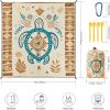 imageBeach Blanket Waterproof Sandproof Beach Mat 79quot X 83quot10x9for 28 Adults Quick Drying Outdoor Picnic Mat Beach Accessories for Travel Camping HikingBeige Sea Turtle  Geometric