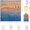 imageBeach Blanket Waterproof Sandproof Beach Mat 79quot X 83quot10x9for 28 Adults Quick Drying Outdoor Picnic Mat Beach Accessories for Travel Camping HikingTribepink Blue