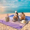 imageBeach Blanket Waterproof Sandproof Beach Mat 79quot X 83quot10x9for 28 Adults Quick Drying Outdoor Picnic Mat Beach Accessories for Travel Camping HikingPink and Blue