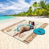 imageBeach Blanket Waterproof Sandproof Beach Mat 79quot X 83quot10x9for 28 Adults Quick Drying Outdoor Picnic Mat Beach Accessories for Travel Camping HikingBeige Sea Turtle  Geometric