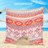 imageBeach Blanket Waterproof Sandproof Beach Mat 79quot X 83quot10x9for 28 Adults Quick Drying Outdoor Picnic Mat Beach Accessories for Travel Camping HikingBohemian Orange
